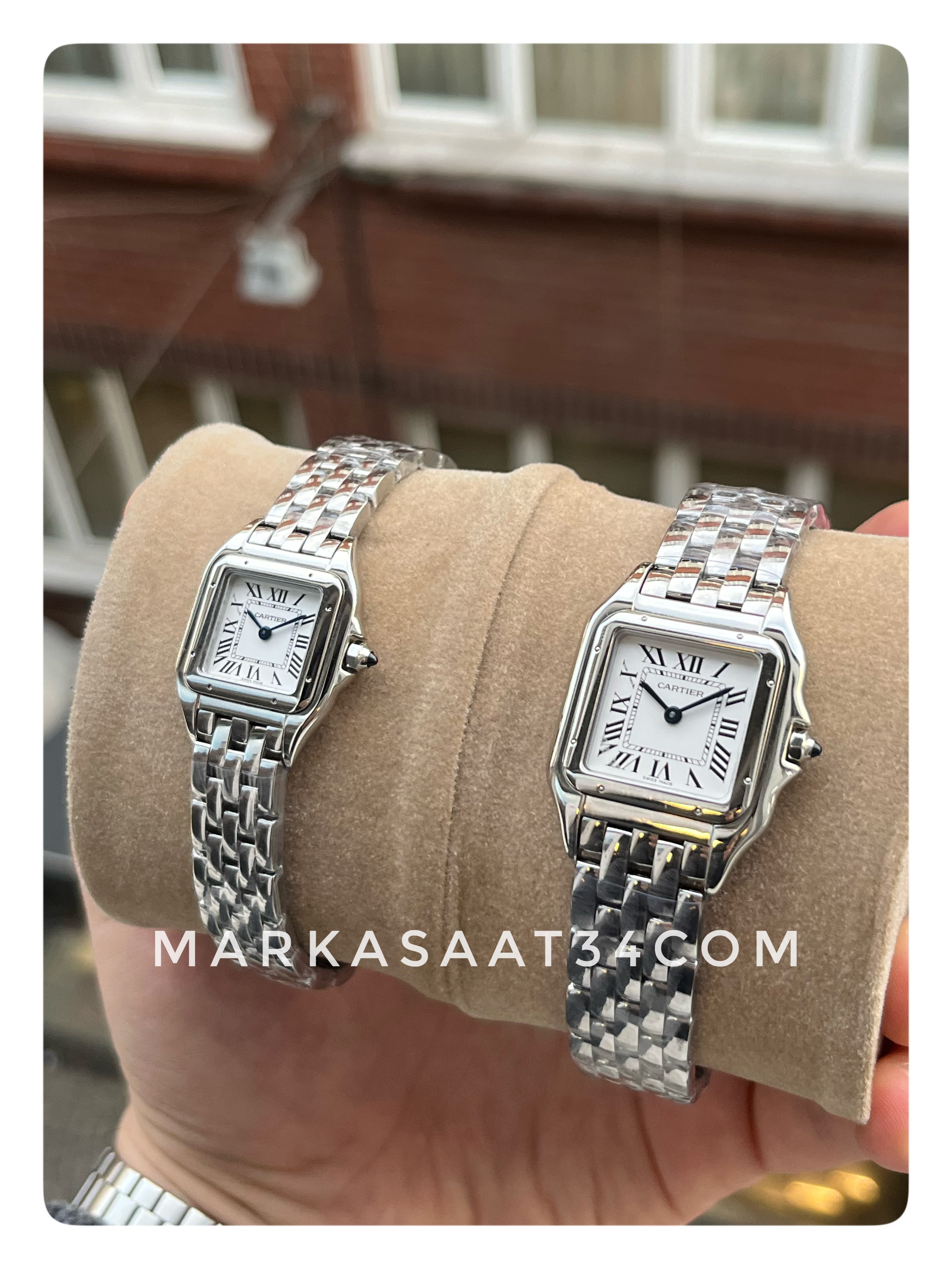 Cartier Panthere 27mm Medium & 22mm Small Silver Superclone